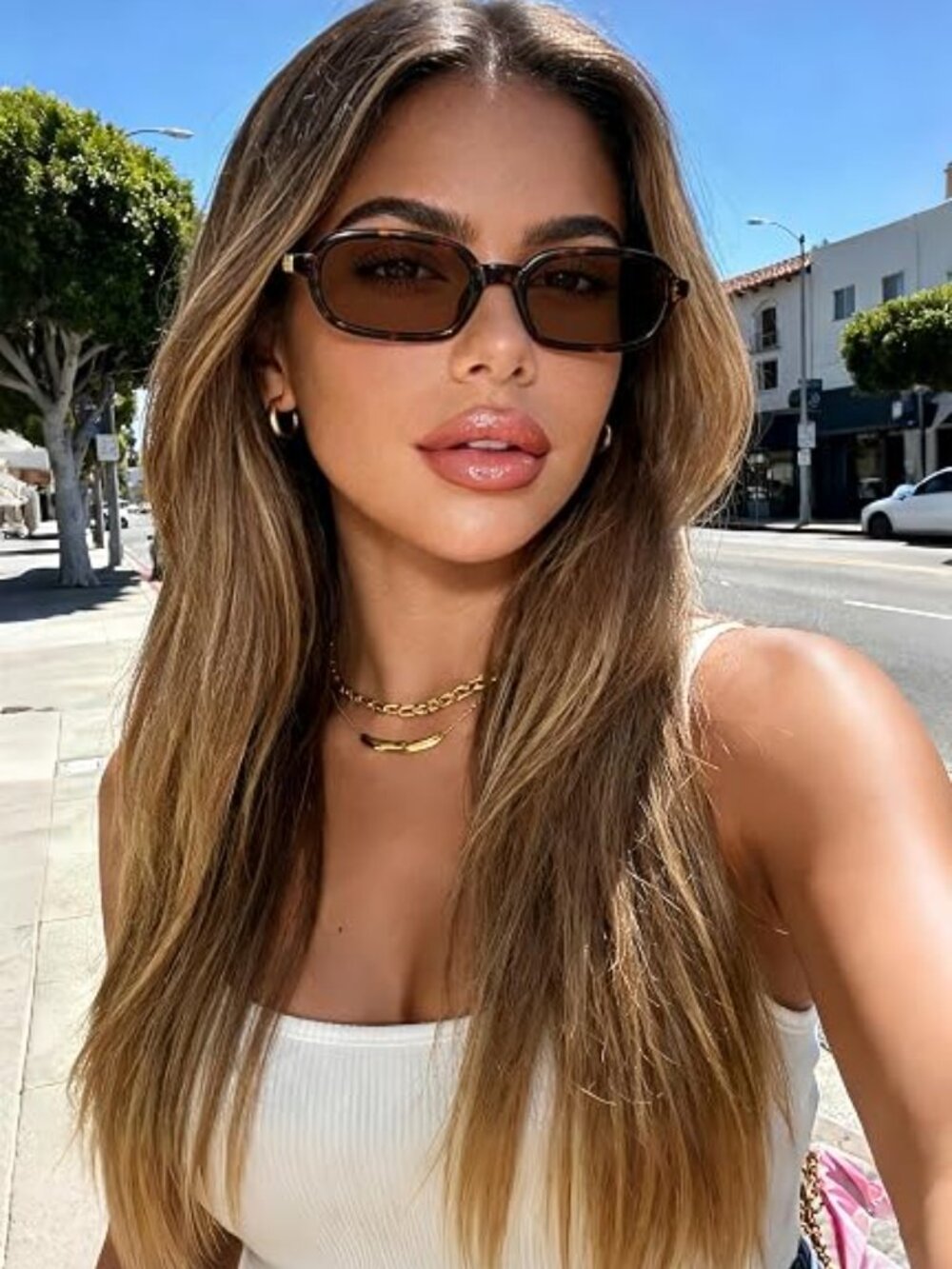 Retro 90s Rectangle Sunglasses for Women & Men – Trendy Small Square UV400